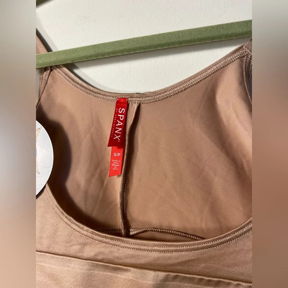 NWT SPANX||Shapewear Sculpting, Open Bust Full Slip Pink/Tan S - Picture 3 of 6